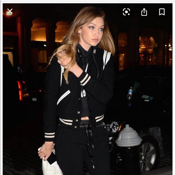 Saint Laurent varsity teddy jacket